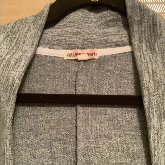CHARMED HEARTS~BATWING~GRAY TOPPER/ CARDIGAN~ M - Picture 4 of 4